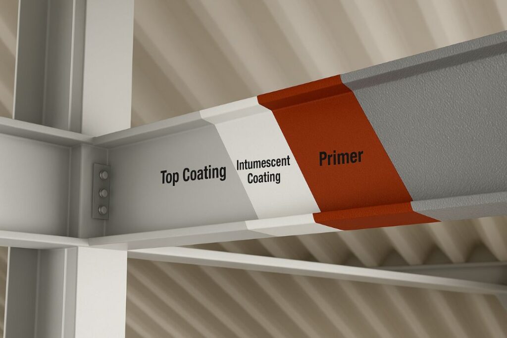 Nguyên liệu sơn chống cháy giúp kéo dài thời gian chịu lửa của kết cấu từ 30 phút đến trên 120 phút